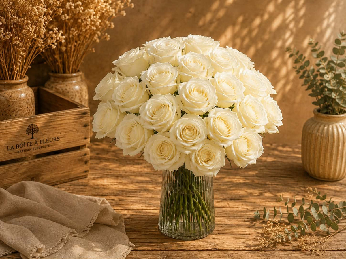 Bouquet de Roses Blanches